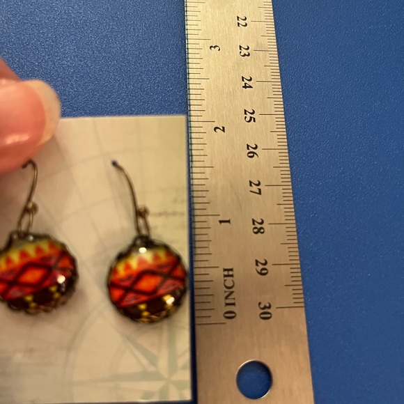 Aztec Pattern Earrings - Picture 3 of 4